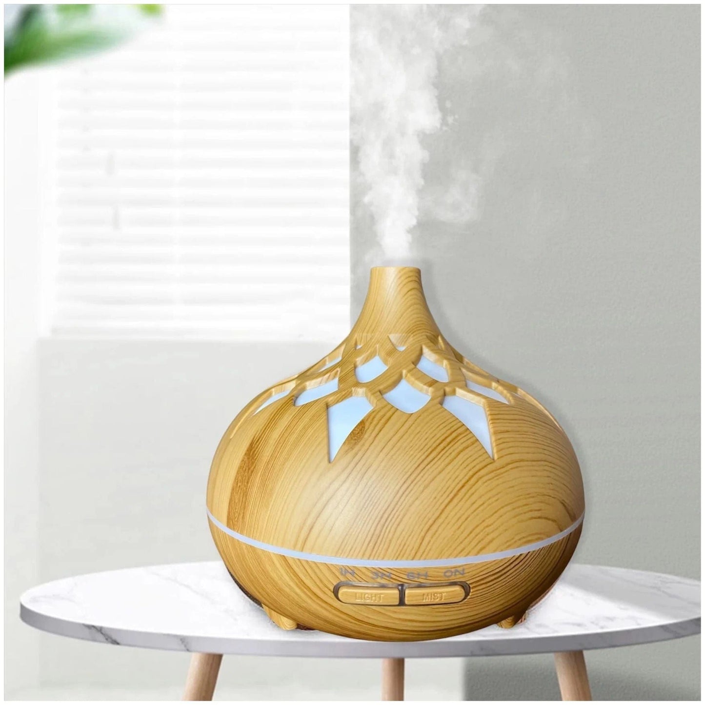 Wooden Lattice Ultrasonic Aroma Diffuser